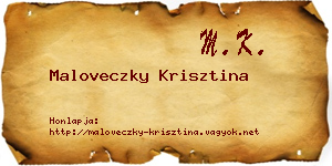 Maloveczky Krisztina névjegykártya